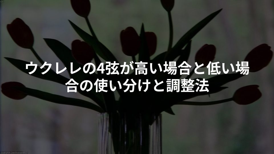 ウクレレの4弦が高い場合と低い場合の使い分けと調整法