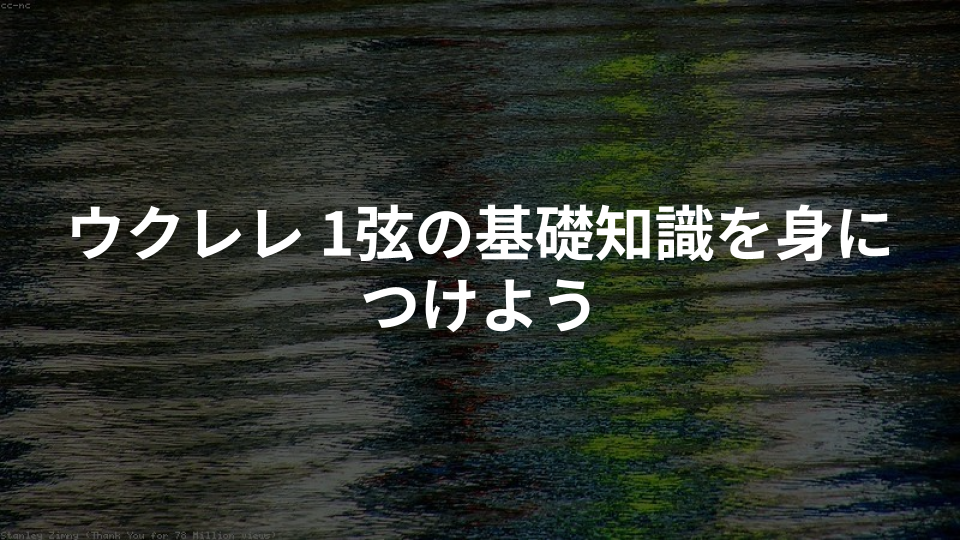 ウクレレ 1弦の基礎知識を身につけよう