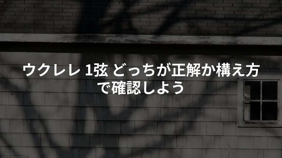 ウクレレ 1弦 どっちが正解か構え方で確認しよう